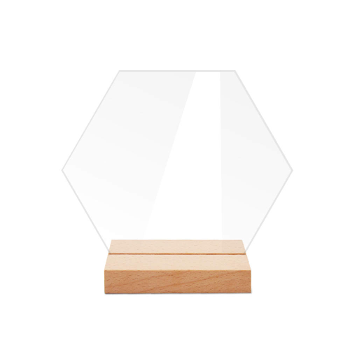 Blank Acrylic Hexagon & Stand [10 Pack]